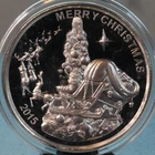 2015 Santa Claus / Christmas 1 ounce silver round.