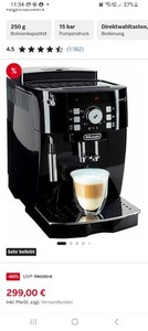De'Longhi Magnifica S Kaffeevollautomat 18 Monate Garantie wegen Neuanschaffung