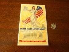 Vintage 1935 UNITED STATES SAVINGS BOND sales brochure - featuring Lady Liberty