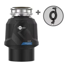 Power 1HP, 1 HP Garbage Disposal, Continuous Feed Food Waste Disposer with EZ Co