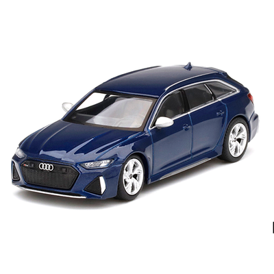 MINI GT 186 Audi RS 6 Avant Navarra Blue Metallic 1:64 Scale Car