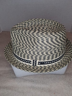 Men s Bailey Of Hollywood Pork Pie Hat Medium Stingy Brim Mixed Braid
