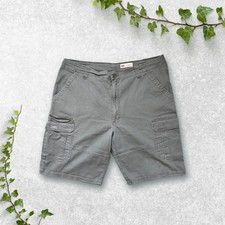 Wrangler Relaxed Fit Cargo Shorts Grey W40 100 Cotton Blend Utility Pockets