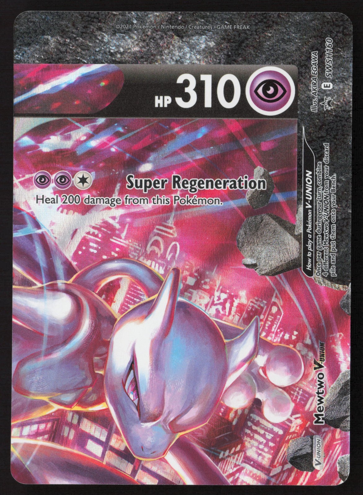 Mewtwo V-UNION SWSH160 Pokemon Sword and Shield Promo