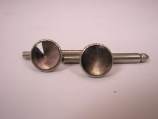 SINGLES 2 5/16" Gray MOP Round Vintage Formal Tuxedo Prom Shirt Stud c2029