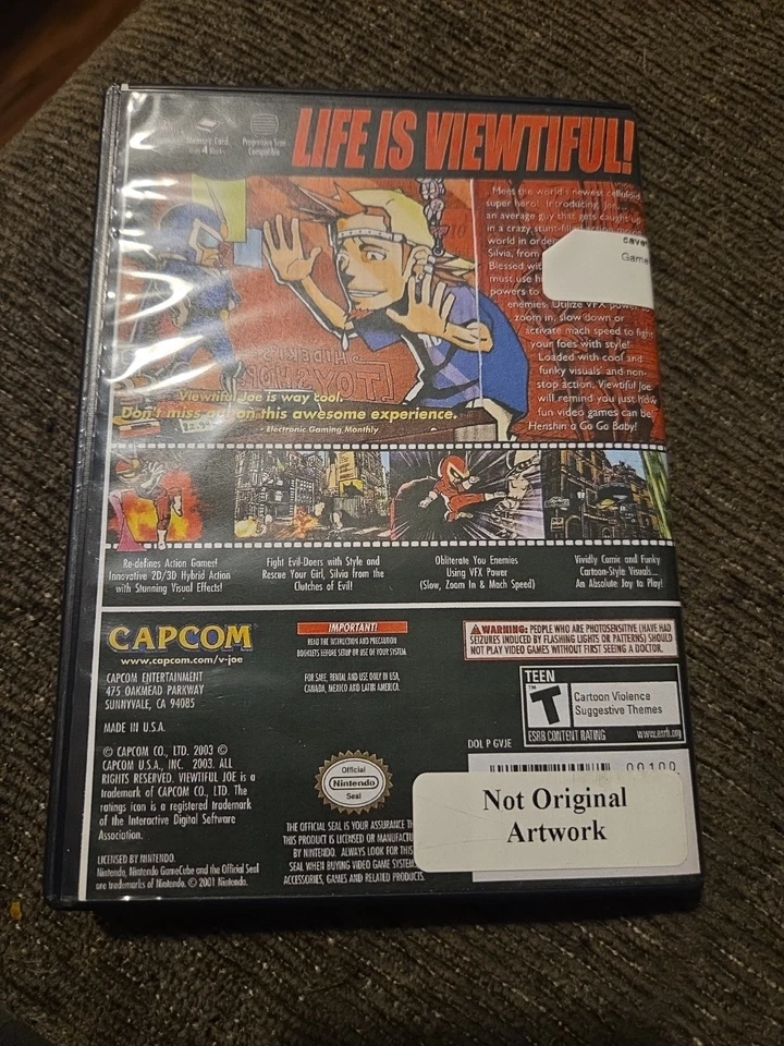 Viewtiful Joe  (Nintendo GameCube, 2004) Disk Only/replacement Case  - Image 4 of 4