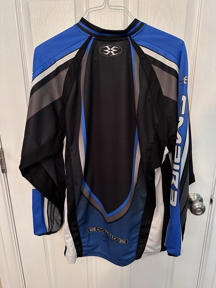 Camiseta deportiva de paintball azul/negro Empire para hombre talla XL no acolchada Foto 3 de 4