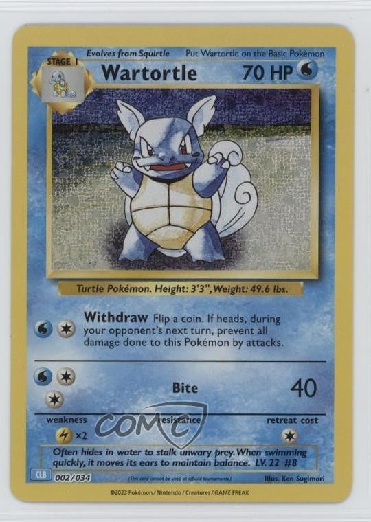 Wartortle Holo Pokemon TCG Classic Blastoise Deck (CLB) #002