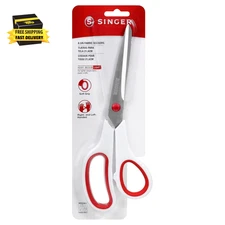Fabric Scissors with Comfort Grip, 1-Pack, Red & White ⭐️⭐️⭐️⭐️⭐️