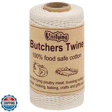 Vivifying Butchers Twine, 328 Feet 3Ply Cotton Bakers Twine, Food