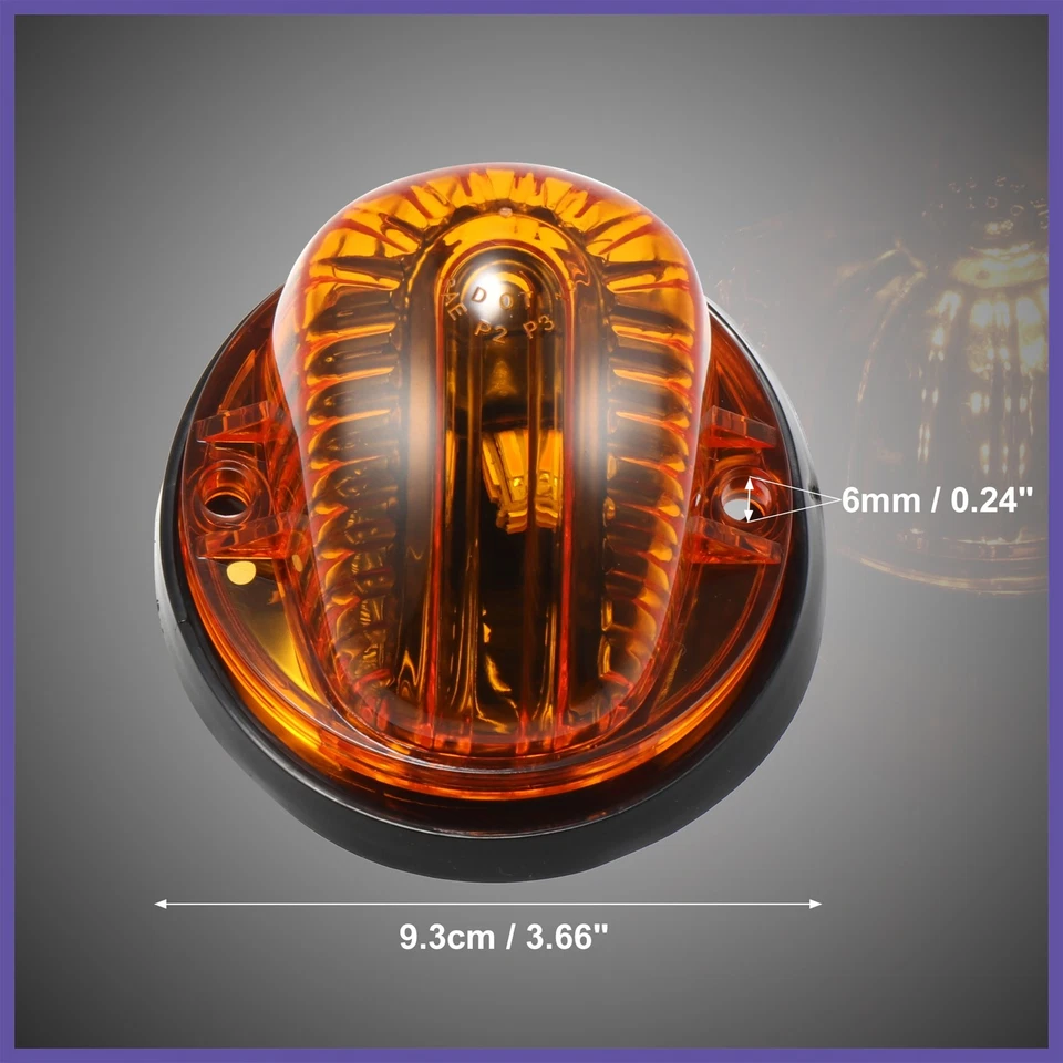 5 piezas Marcador de cabina superior cubierta amarilla luz amarilla para GMC C1500 79-84 1986 Foto 4 de 4