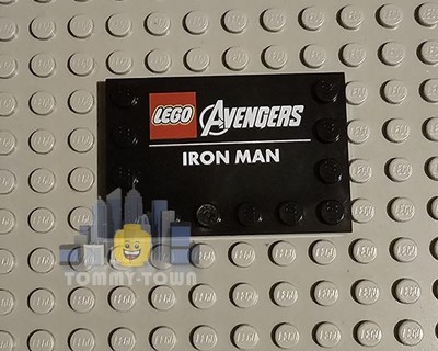 LEGO Super Heroes (6180pb133) modifizierte 4x6 Fliese für Set 76165 Iron Man Helm