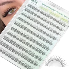 Self Adhesive Lashes Clusters Natural Look No Glue Eyelash Extensions Wispy Pre