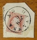 Vintage US Stamp #26 Washington Used On Piece Bold Cancel - CV $10