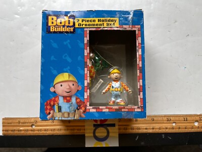 Bob The Builder 2 Piece Holiday Ornament Set 2003 Kurt Adler