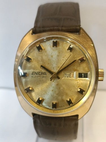 ENICAR STAR AUTOMATIC PATINA DIAL 147-01-02 A SWISS MEN'S FULL WORKING - 第 3/24 張圖片