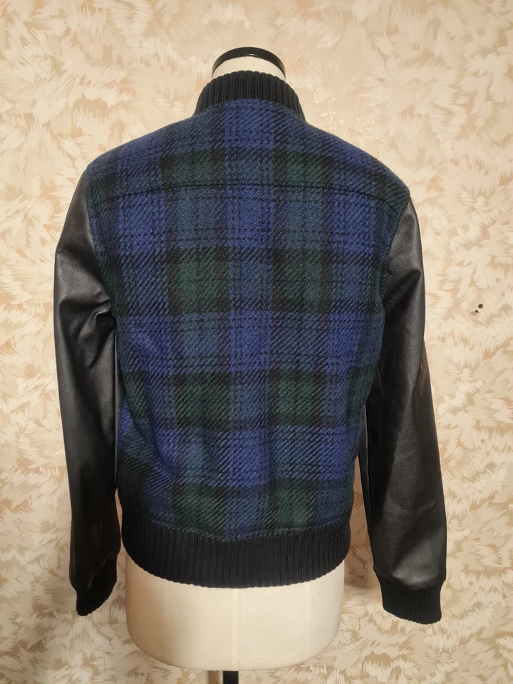 J.Crew of USA unisex jacket. knitted with faux leather sleeves. size M. - Image 3 of 4