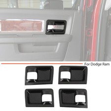 For Dodge Ram 1500 2010-12 Inner Door Handle Bowl Cover Trim Accessories Carbon