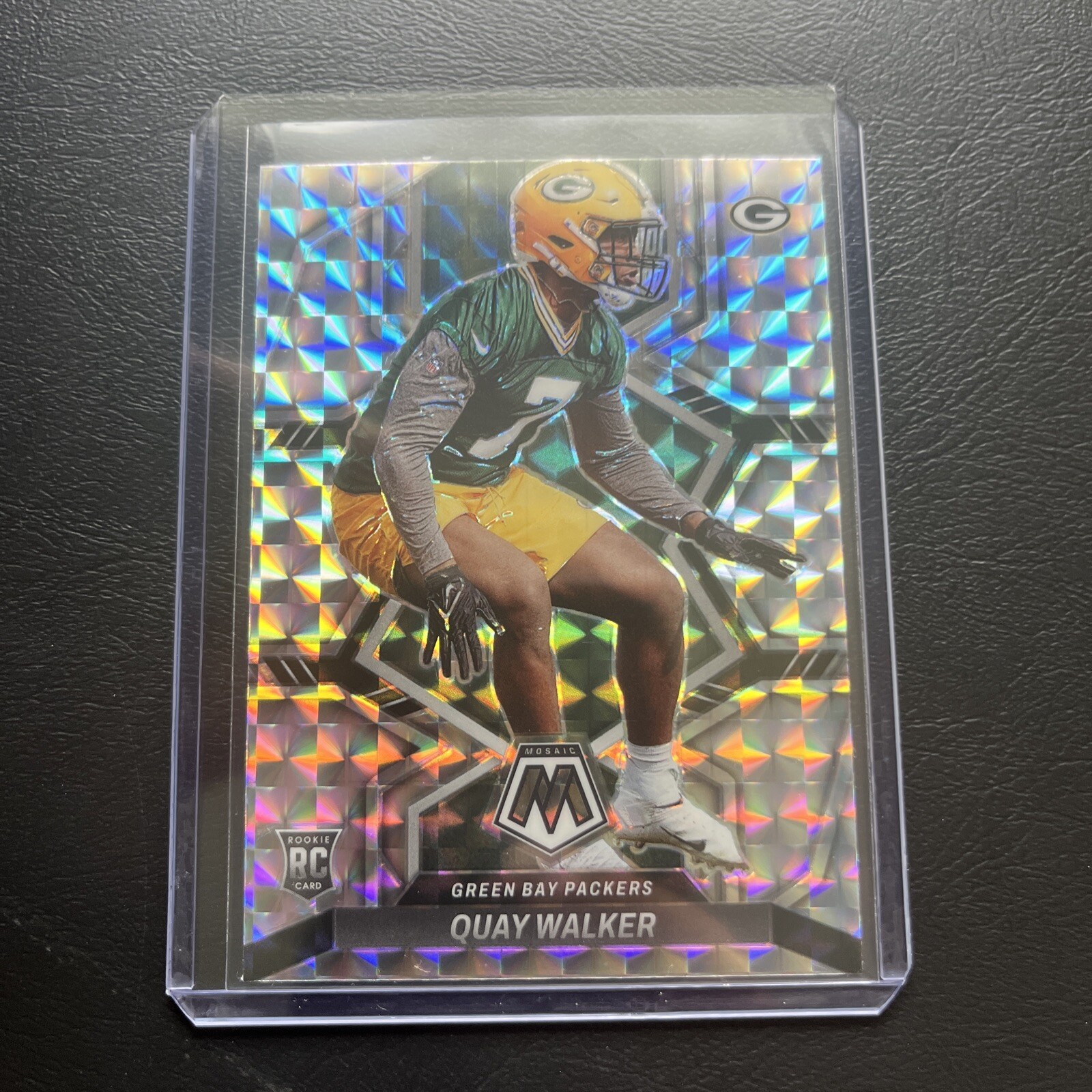 2022 Panini Mosaic Quay Walker Silver Mosaic Prizm Rookie RC #372 Packers