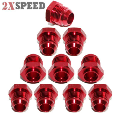 10Pcs -10AN Male to Weld-On Flare Aluminum Hose End Fitting Adapter RED