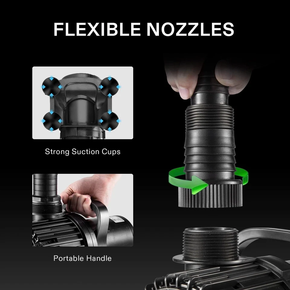 VIVOSUN Bomba de Agua Sumergible Acuario Fuente Hidropónica Eléctrica Estanque Pecera Foto 3 de 4