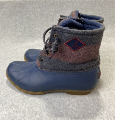 Sperry Saltwater Varsity Duck Winter Ankle Boots (STS84026) Blue
