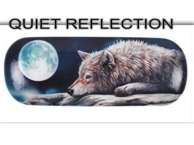 Lisa Parker Hard Glasses Case with cleaning cloth Quiet reflection LP03517 WOLF