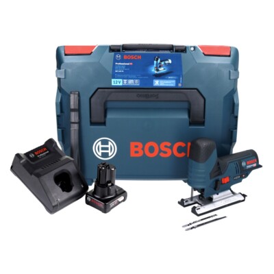 Bosch GST 12V-70 Akku Stichsäge 12 V 70 mm + 1x Akku 6,0 Ah + Ladegerät + L-Boxx