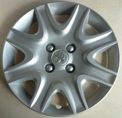 LOT DE 4 ENJOLIVEURS PEUGEOT 308 / 207 POUR JANTES 15" AVEC LOGO