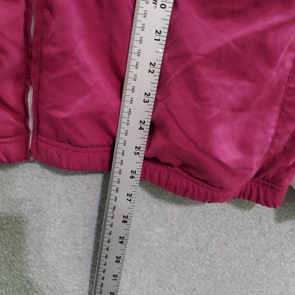 Chaqueta cortavientos Reebok para mujer XL blanca rosa bloque de color logotipo cremallera completa cuello falso Foto 2 de 4