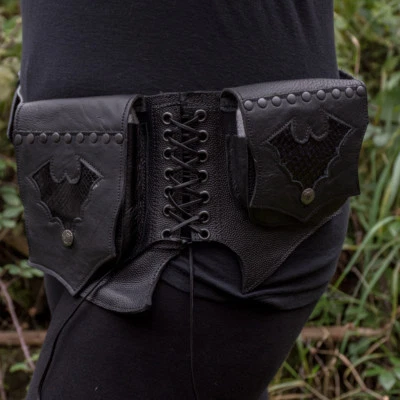 Pochette En Cuir Ceinture Utilitaire Tactique Armée Motard Festival Boho. - Photo 1/4