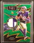 JUSTIN JEFFERSON 2024 Panini Select Green Prizm Sparks Patch 3/5