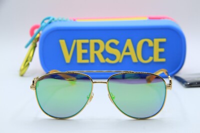 NEW VERSACE KIDS VK 2002 1002/3R GOLD YELLOW AUTHENTIC FRAMES