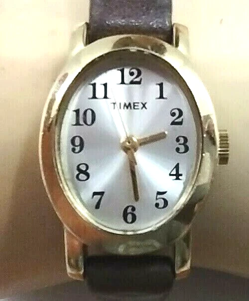 Timex genuine leather cheap