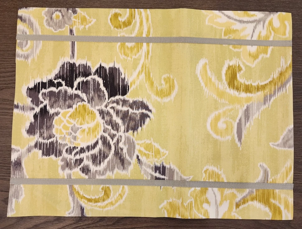 Karen Lee Ballard Placemats Set of 2 Floral Lime Green Black Yellow & Gray NWOT - Image 4 of 4