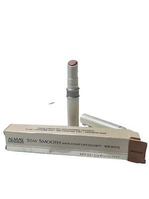 Almay Stay Smooth Anti-Chap Lipcolor Lipstick SPF 25 Bronzed NEW.