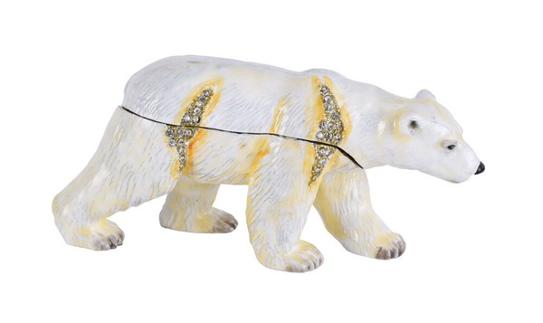 EisbäR Pillendose Schmuckdose Dose Pillenbox Box Pille Figur Schatulle Tierfigur-image