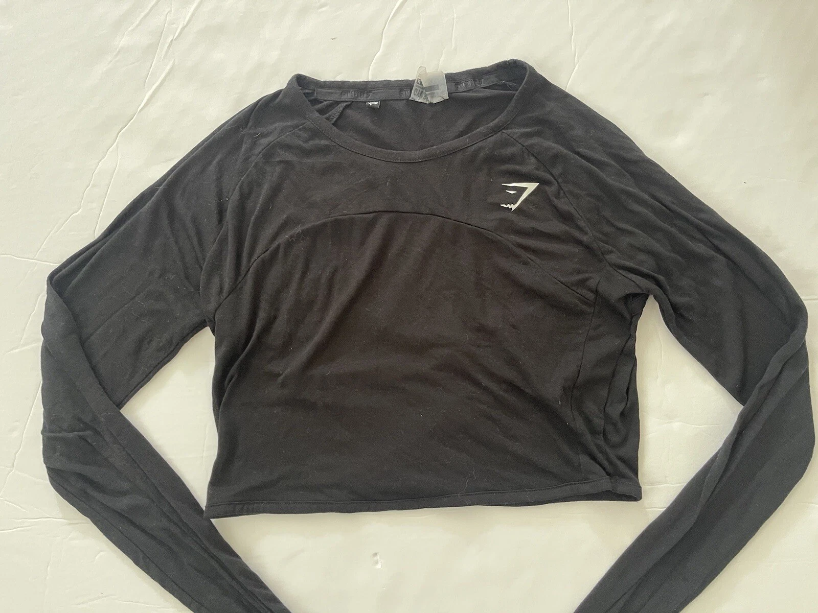 gymshark crop top long sleeve flex sports thumb holes shirt
