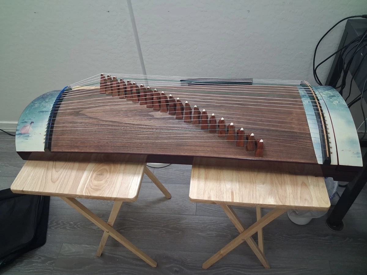 美品⭐︎古筝（Gu Zheng） 21弦 スタンド譜面台ケース付き 美品】古筝（Gu Zheng） 21弦 スタンド・譜面台・ケース付き BAM