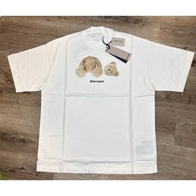 NWT Palm Angels Broken Bear White T-Shirt - Woman's Large