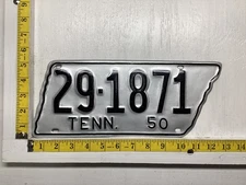 1950 Tennessee License Plate 