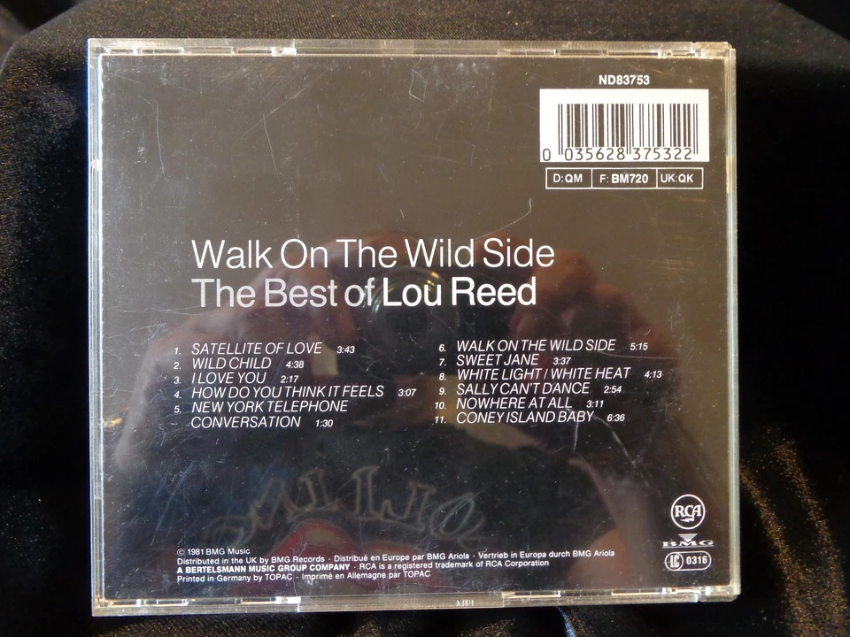 CD LOU REED "Walk on te wild Side" Best of... 11 Songs Zustand: neuwertig - Bild 3 von 3