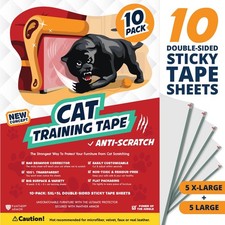 PANTHER ARMOR CAT TRAINING TAPE, 5XL  5L DOUBLE-SIDED STICKY TAPE SHEETS