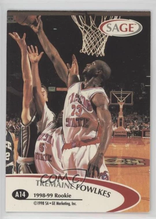 1998 SAGE Authentic Auto Bronze /650 Tremaine Fowlkes #A14 Auto - Image 2 of 2