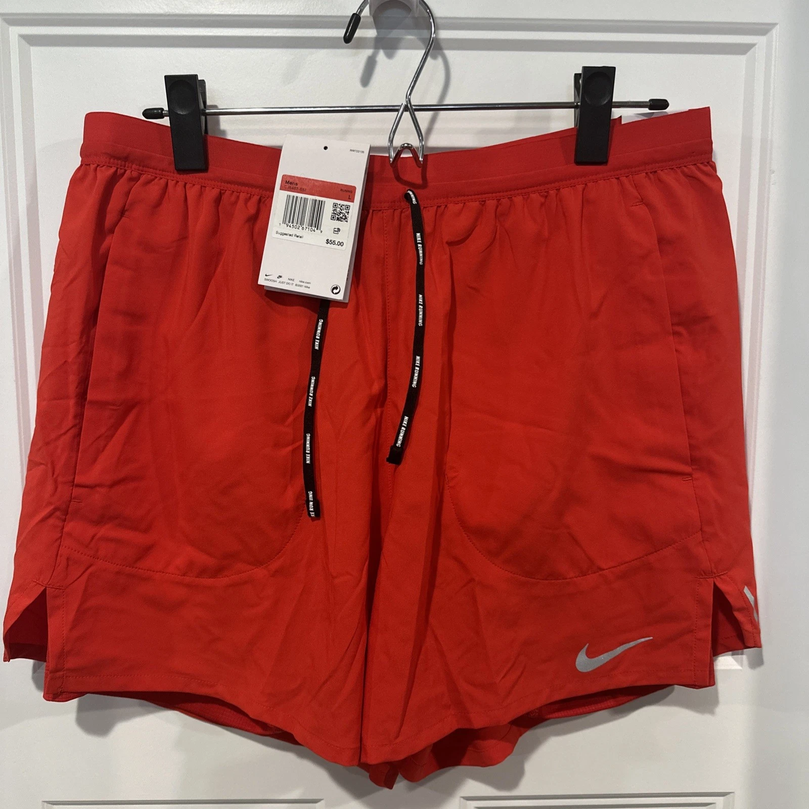 Nike Dri-FIT Mens Size Large Flex Stride 5" 2-In-1 Red Running Shorts CJ5467-657