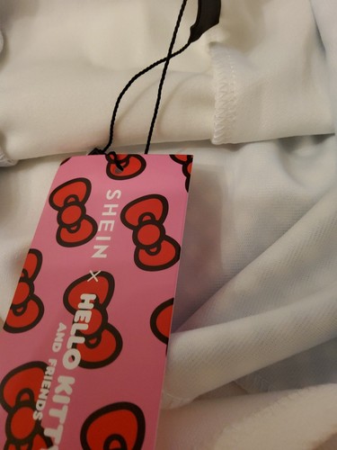 Shein X Hello Kitty Graphic Blue Pink White Dress In Multicolor Size XS - Picture 8 of 9