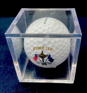 1999 Ryder Cup Strata Golf Ball “NEW” In Lucite Display Cube, Old’s Logo VINTAGE