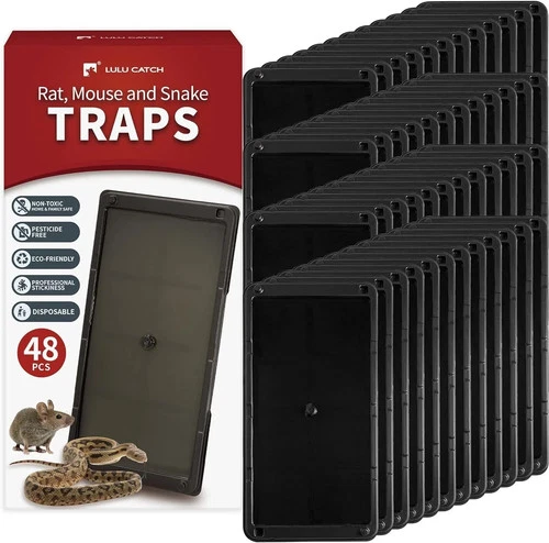 Super Glue Traps 48 Pack for Mice & Snakes, Larger, Heavier, Non-Toxic Glue. - product listing photo