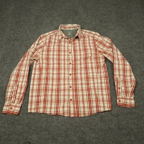 Mountain Hardwear Shirt Mens Medium Nylon Outdoors Hiking Button Up Long Sleeve