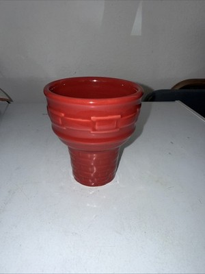 Longaberger Woven Traditions Ice Cream Cone Dish - Tomato